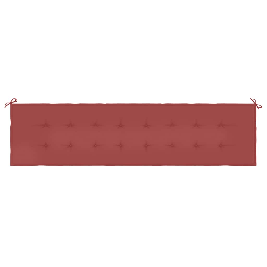 Almofadão p/ banco de jardim 200x50x4 cm tecido vermelho tinto