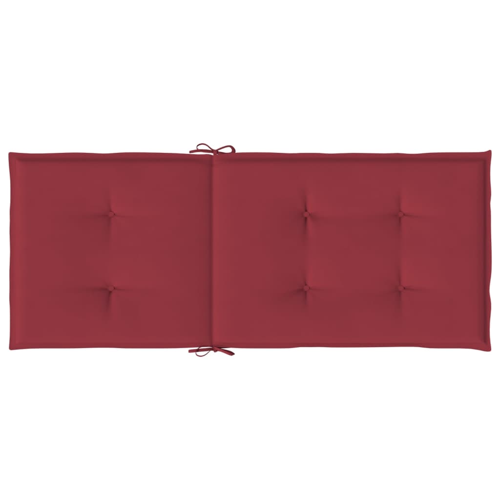 Almofadões p/ cadeiras altas jardim 2 pcs tecido vermelho tinto