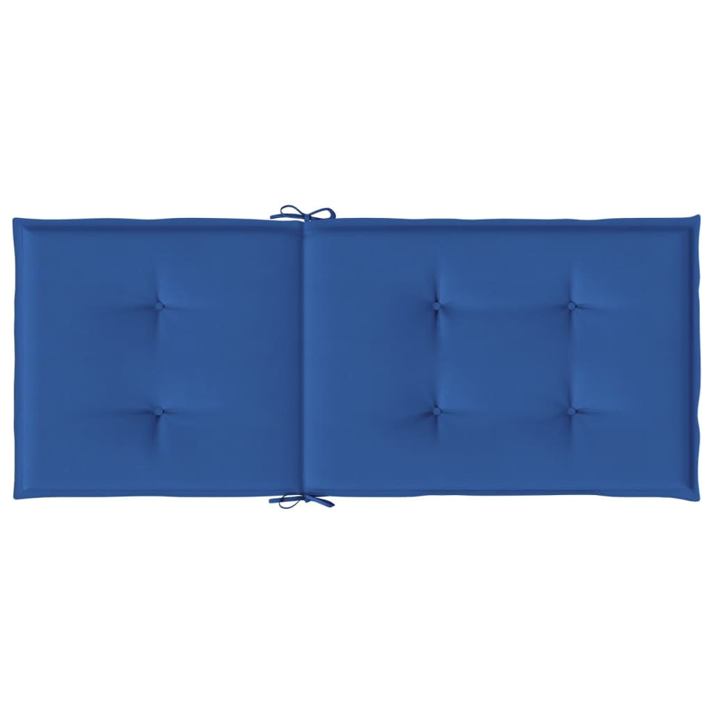 Almofadões para cadeiras altas de jardim 2 pcs tecido azul real