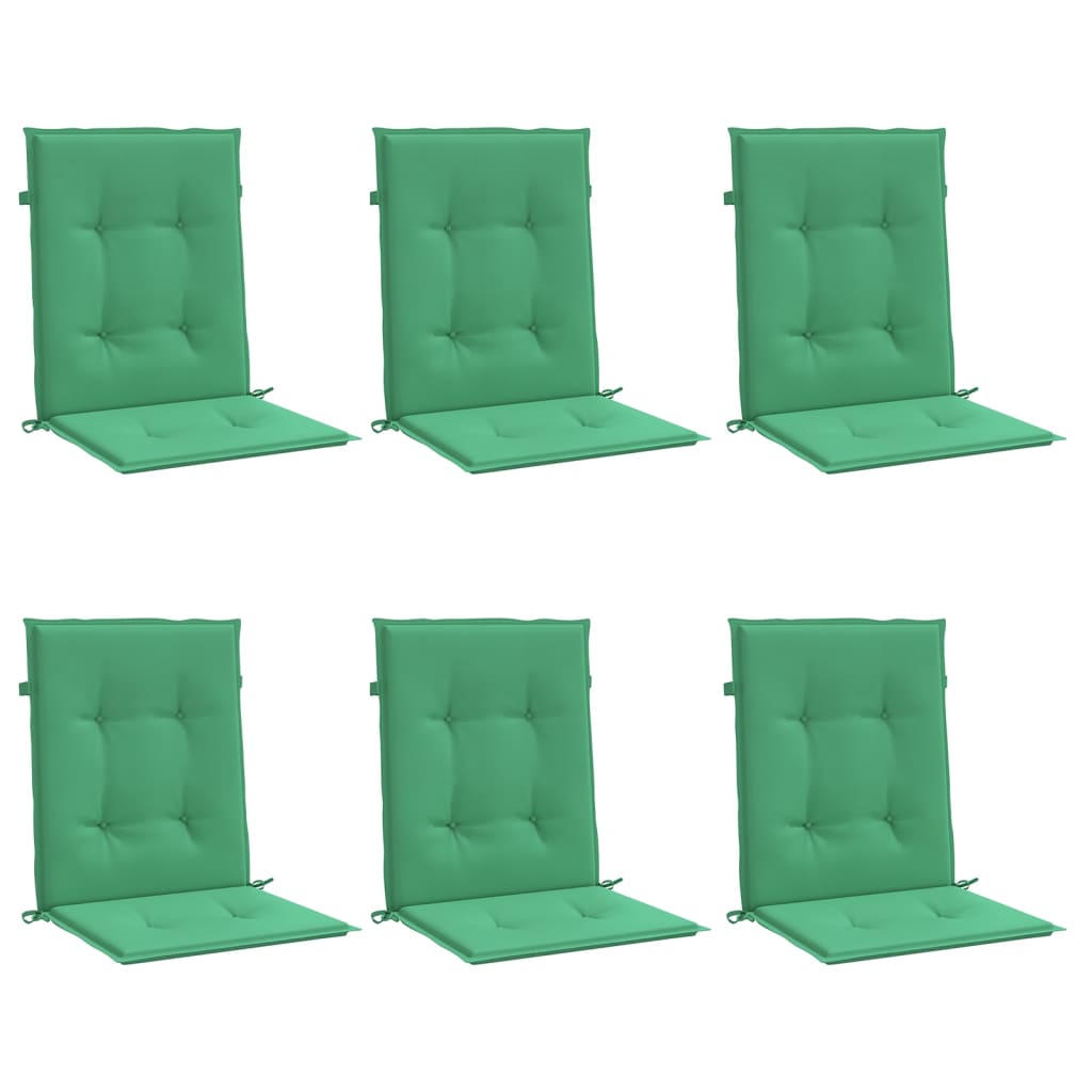Almofadões lombares p/ cadeiras de jardim 6pcs oxford verde
