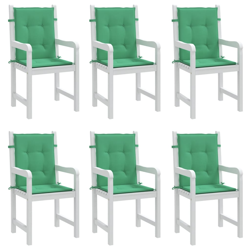 Almofadões lombares p/ cadeiras de jardim 6pcs oxford verde