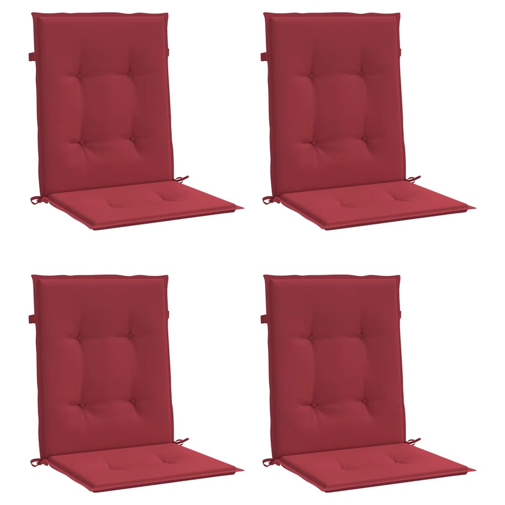 Almofadões lombares cadeiras jardim 4pcs oxford vermelho tinto