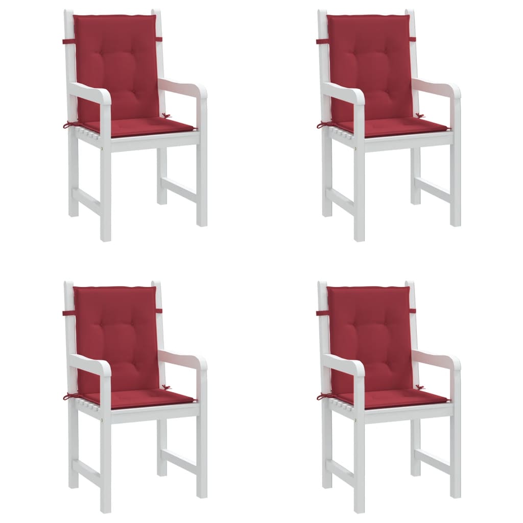Almofadões lombares cadeiras jardim 4pcs oxford vermelho tinto