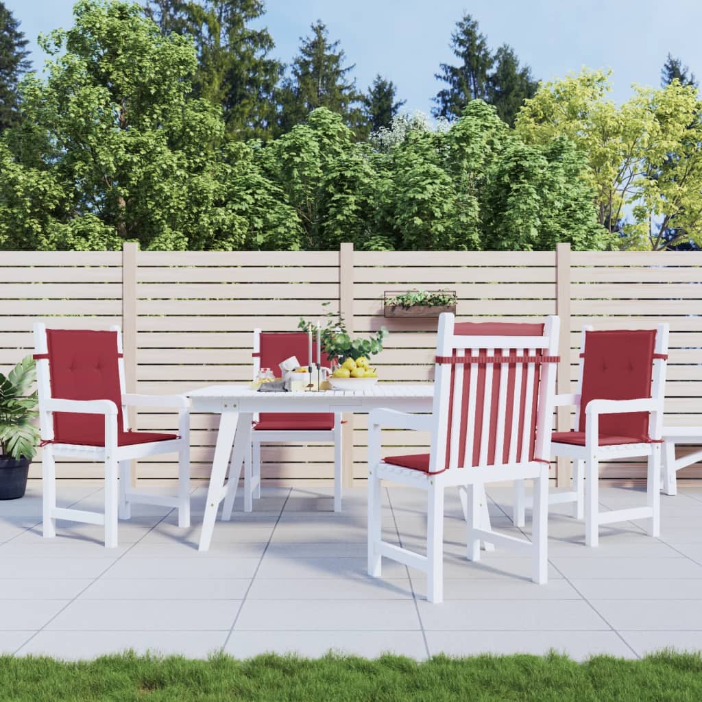 Almofadões lombares cadeiras jardim 4pcs oxford vermelho tinto
