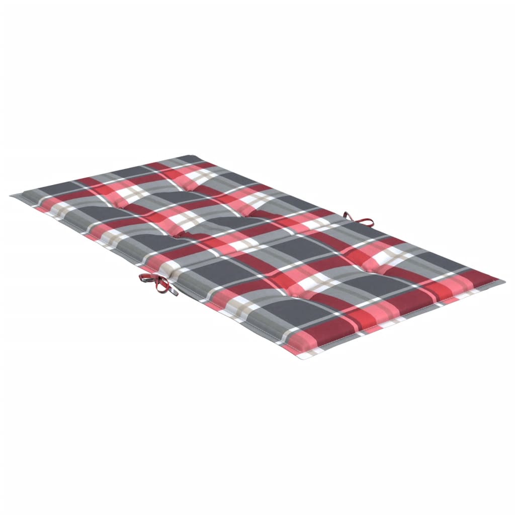 Almofadões lombares cadeiras jardim 2pcs oxford xadrez vermelho