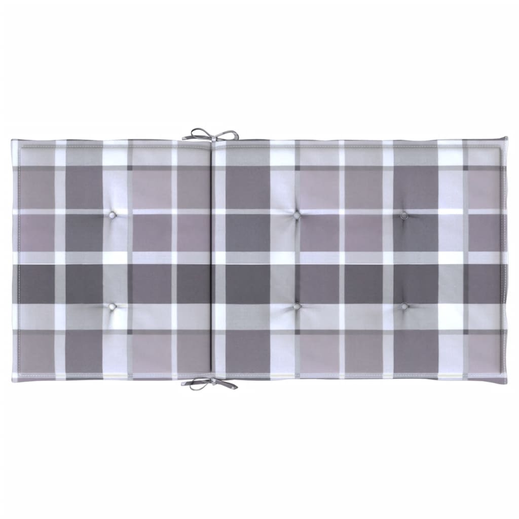 Almofadões lombares cadeiras jardim 2pcs oxford xadrez cinza