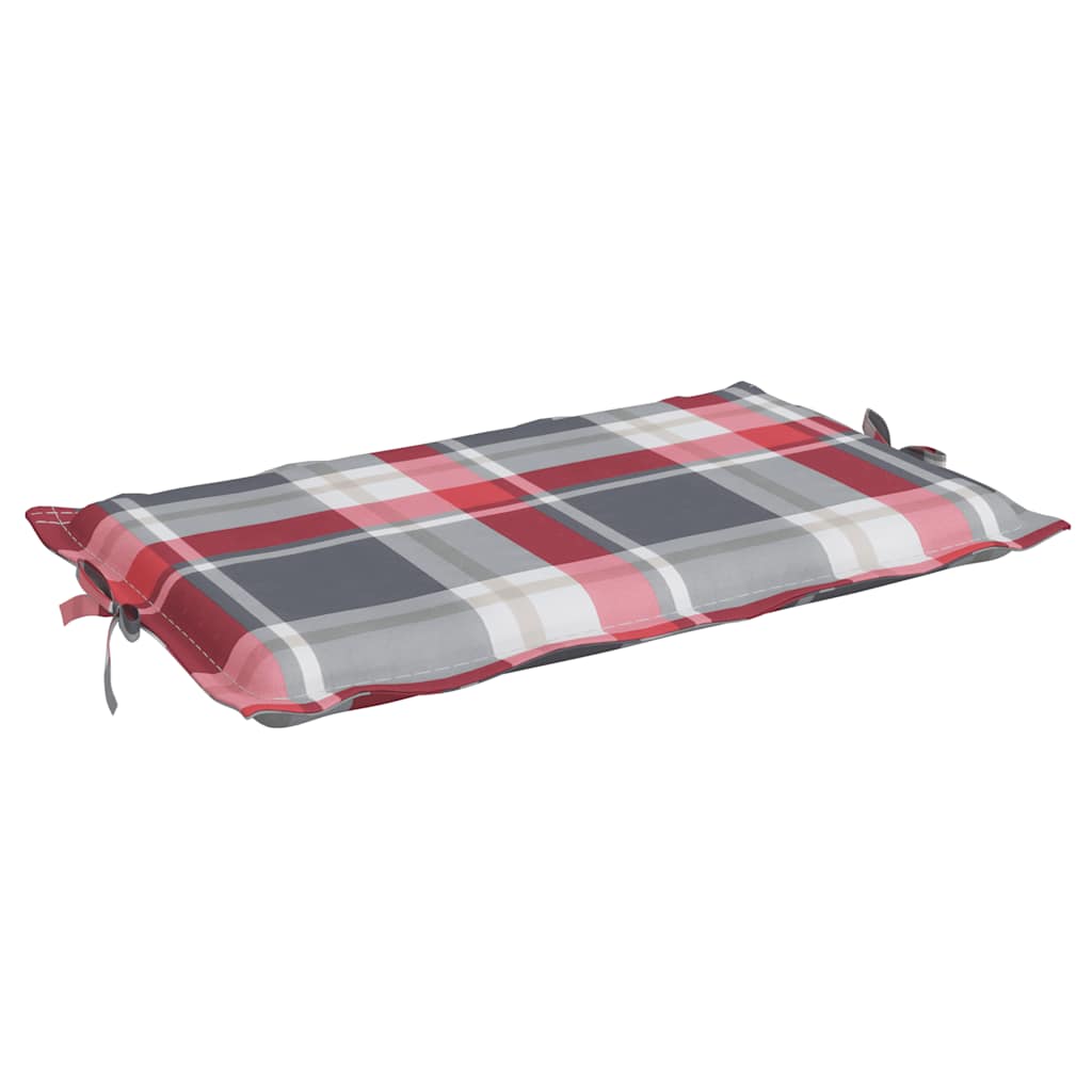 Almofadão p/ espreguiçadeira tecido oxford xadrez vermelho