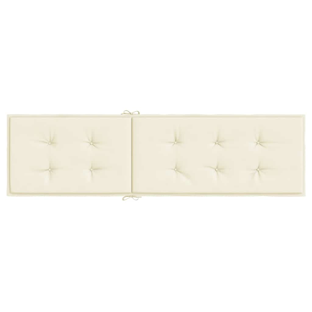 Almofadão para cadeira de terraço (75+105)x50x4 cm cor creme