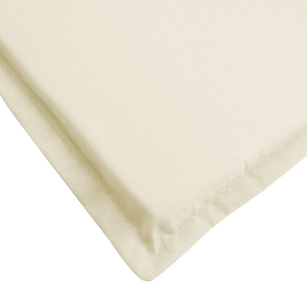 Almofadão para cadeira de terraço (75+105)x50x4 cm cor creme