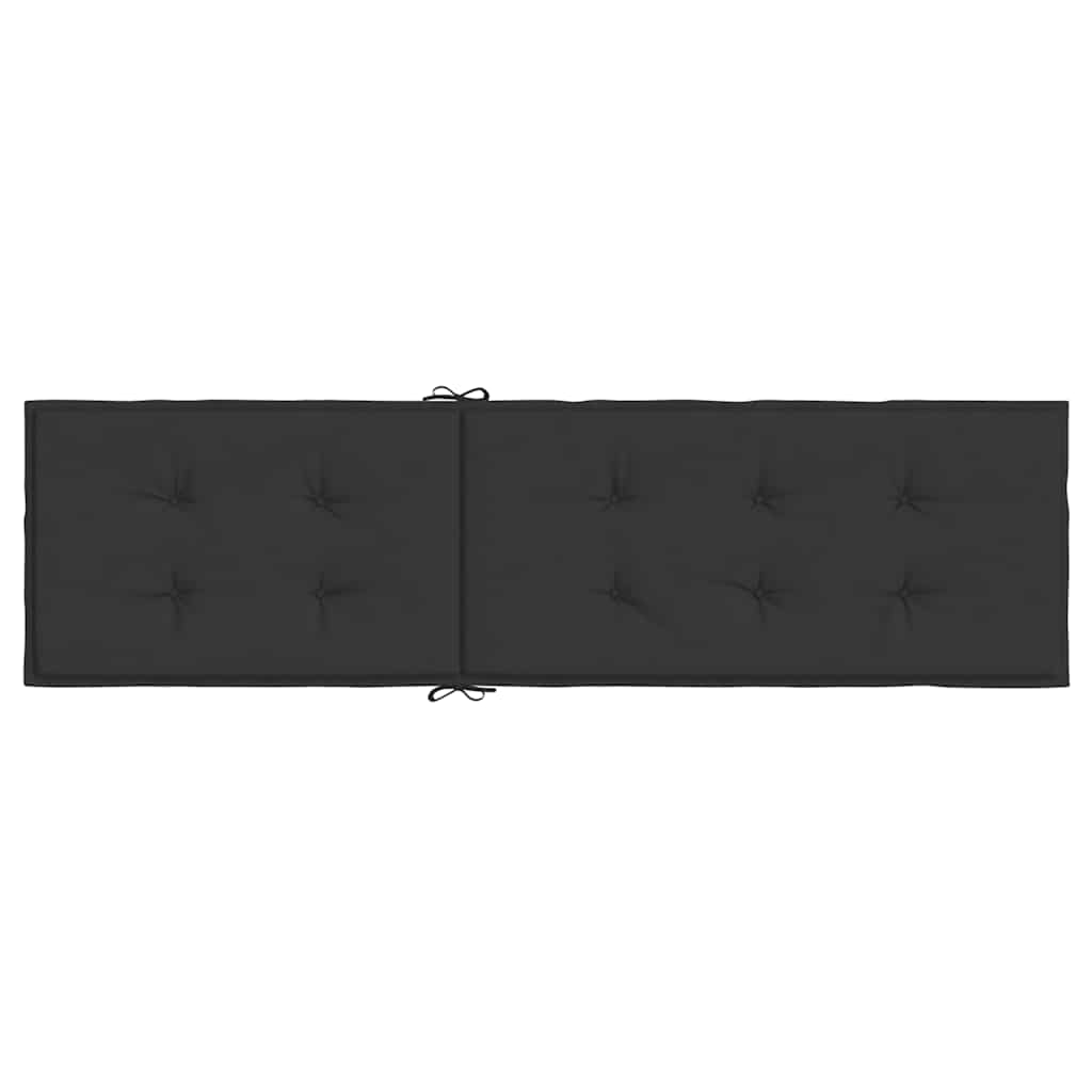 Almofadão para cadeira de terraço (75+105)x50x4 cm preto