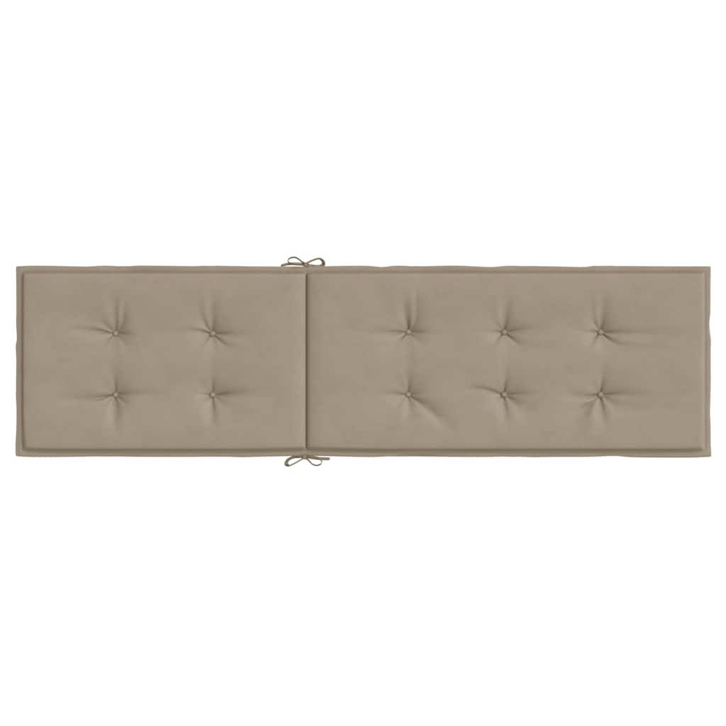 Almofadão cadeira de terraço (75+105)x50x4 cm cinza-acastanhado