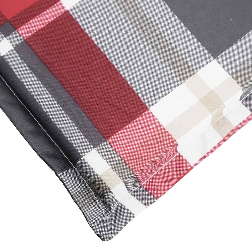 Almofadão cadeira de terraço (75+105)x50x4 cm xadrez vermelho