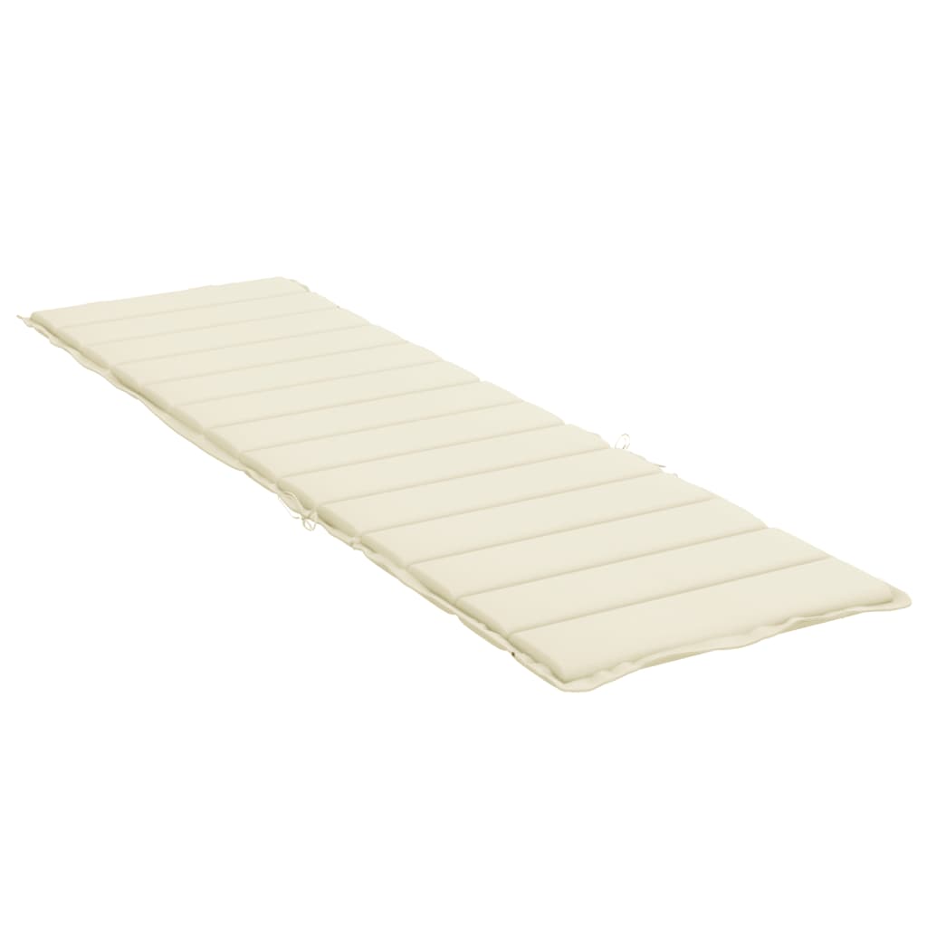 Almofadão p/ espreguiçadeira 200x60x3 cm tecido oxford creme