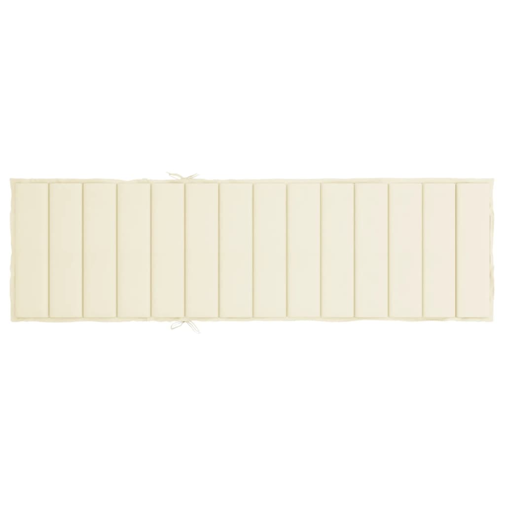 Almofadão p/ espreguiçadeira 200x60x3 cm tecido oxford creme