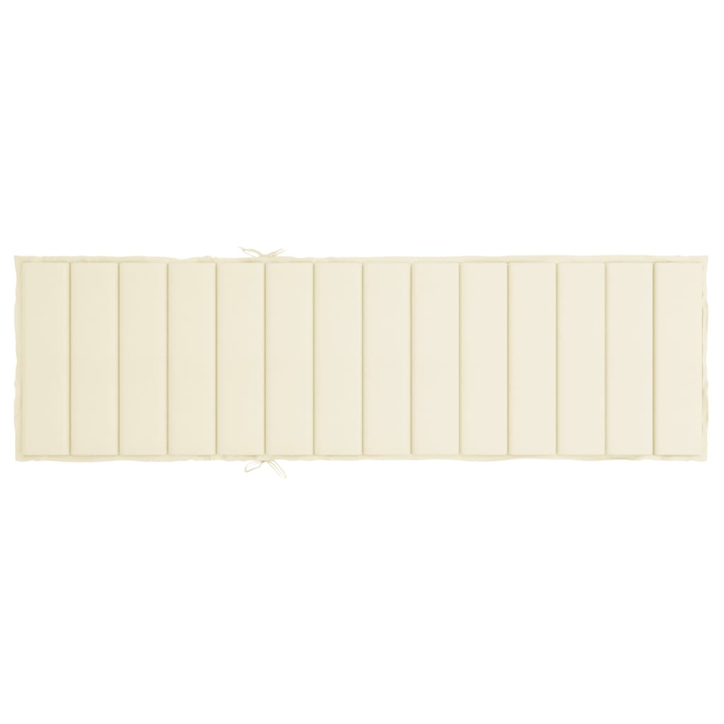 Almofadão p/ espreguiçadeira 200x70x3 cm tecido oxford creme