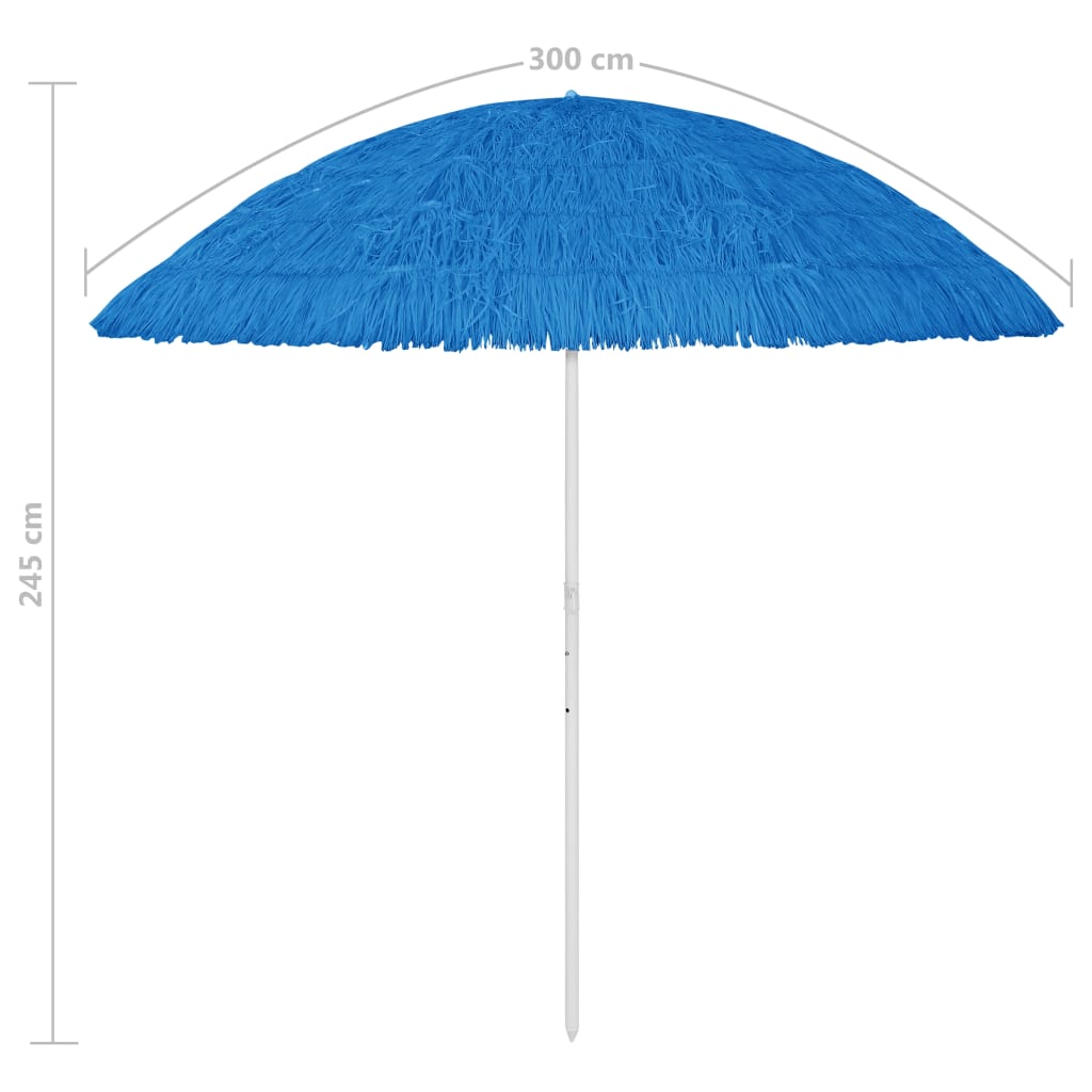 Guarda-sol de praia Hawaii 300 cm azul