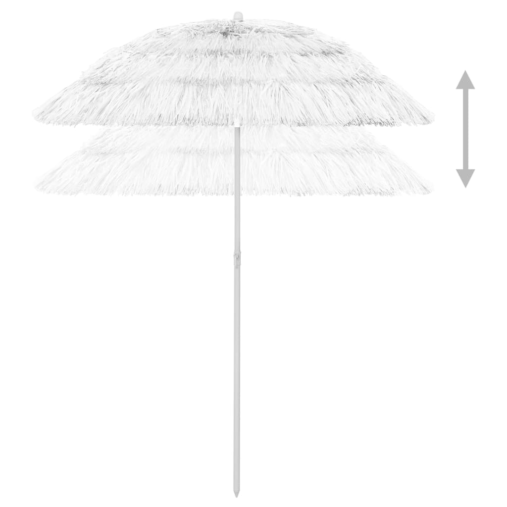Guarda-sol de praia Hawaii 180 cm branco