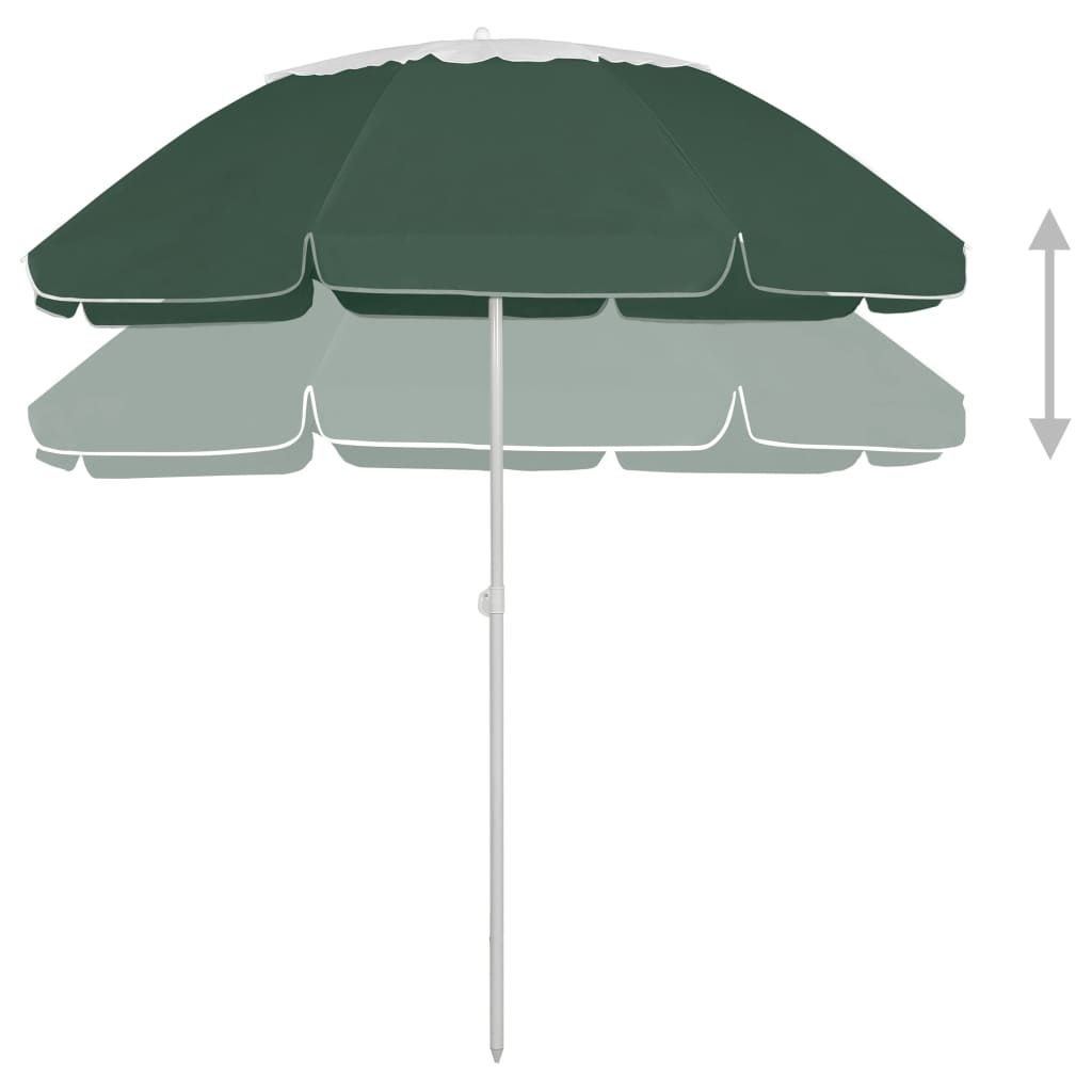 Guarda-sol de praia 300 cm verde