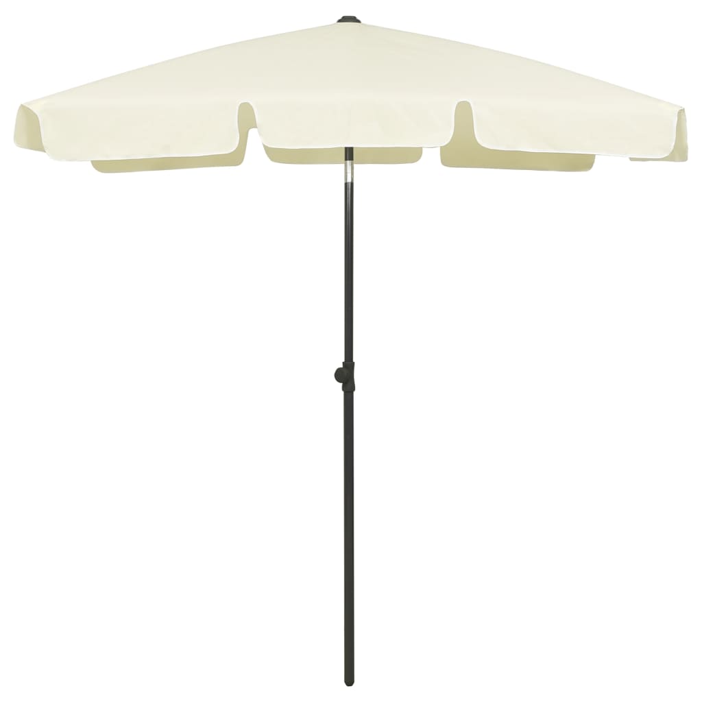 Guarda-sol de praia 180x120 cm amarelo areia
