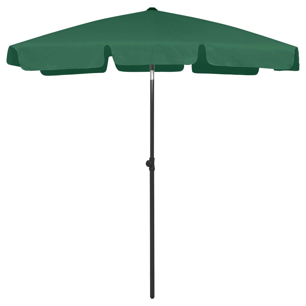 Guarda-sol de praia 180x120 cm verde
