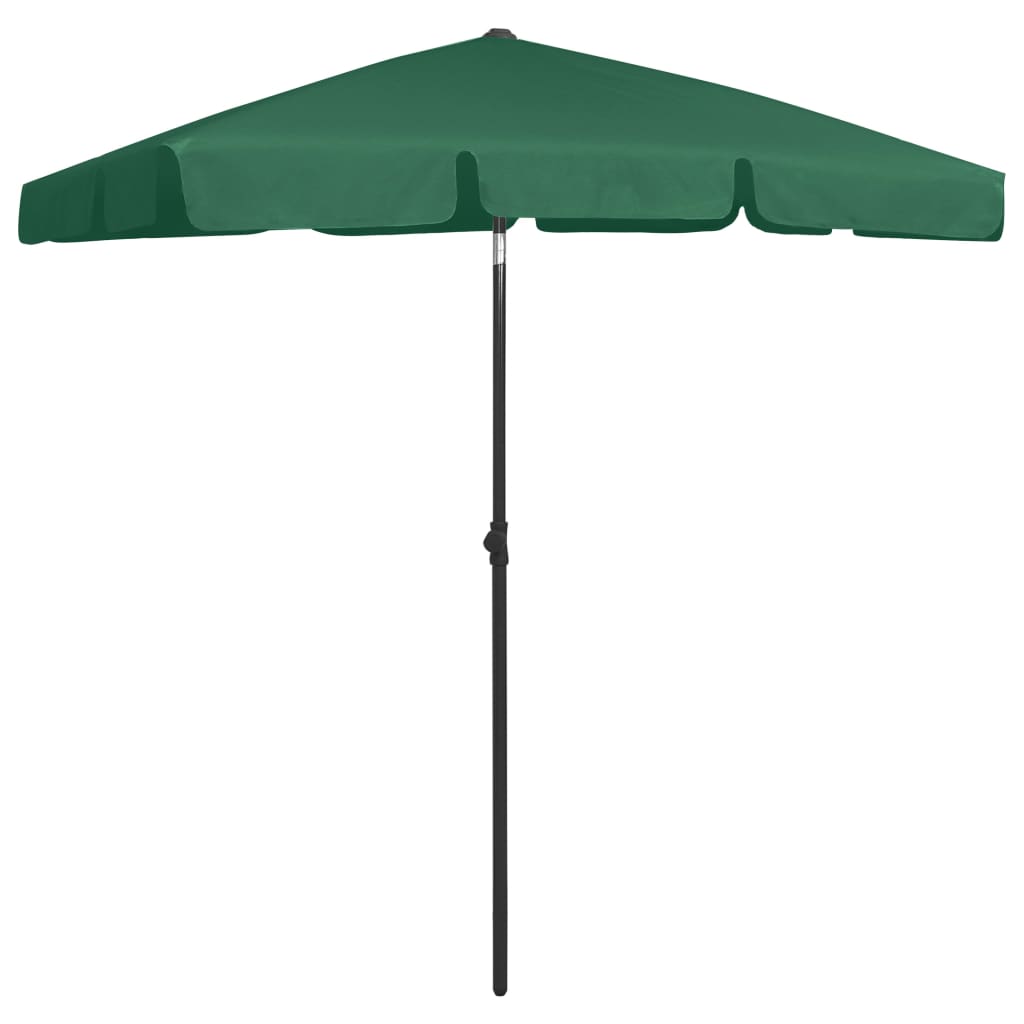 Guarda-sol de praia 180x120 cm verde