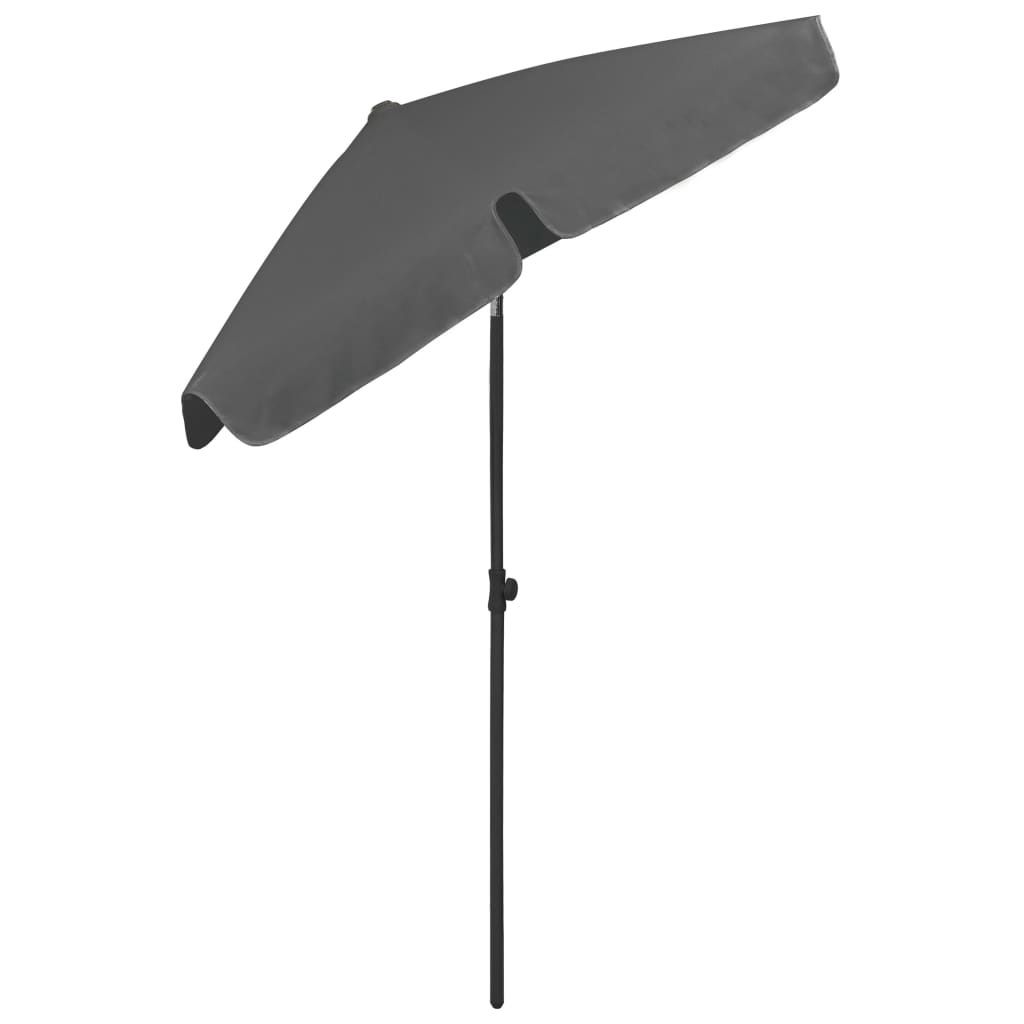 Guarda-sol de praia 180x120 cm antracite