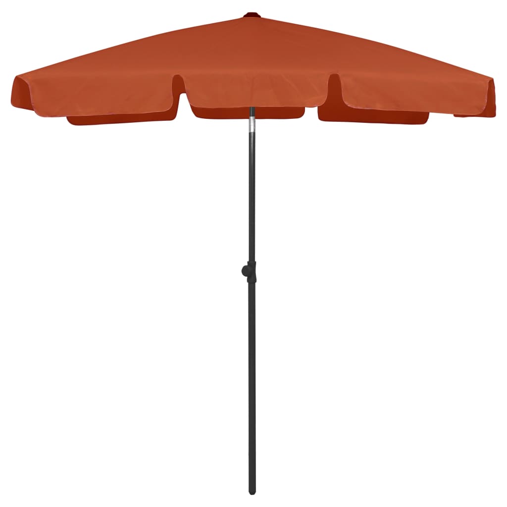 Guarda-sol de praia 180x120 cm terracotta