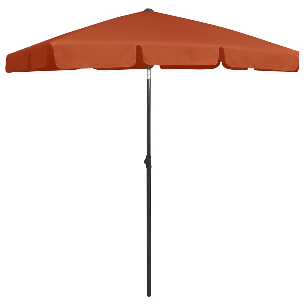 Guarda-sol de praia 180x120 cm terracotta