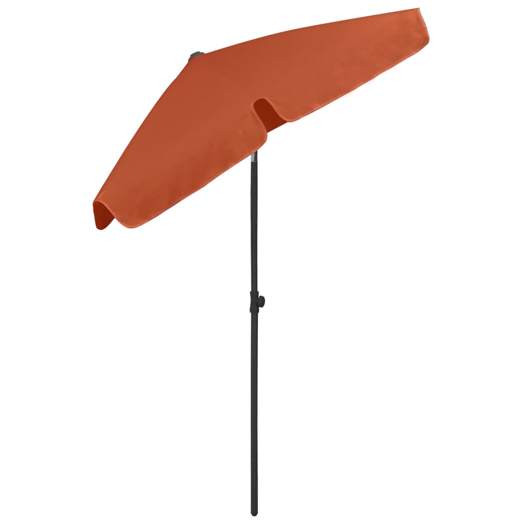 Guarda-sol de praia 180x120 cm terracotta