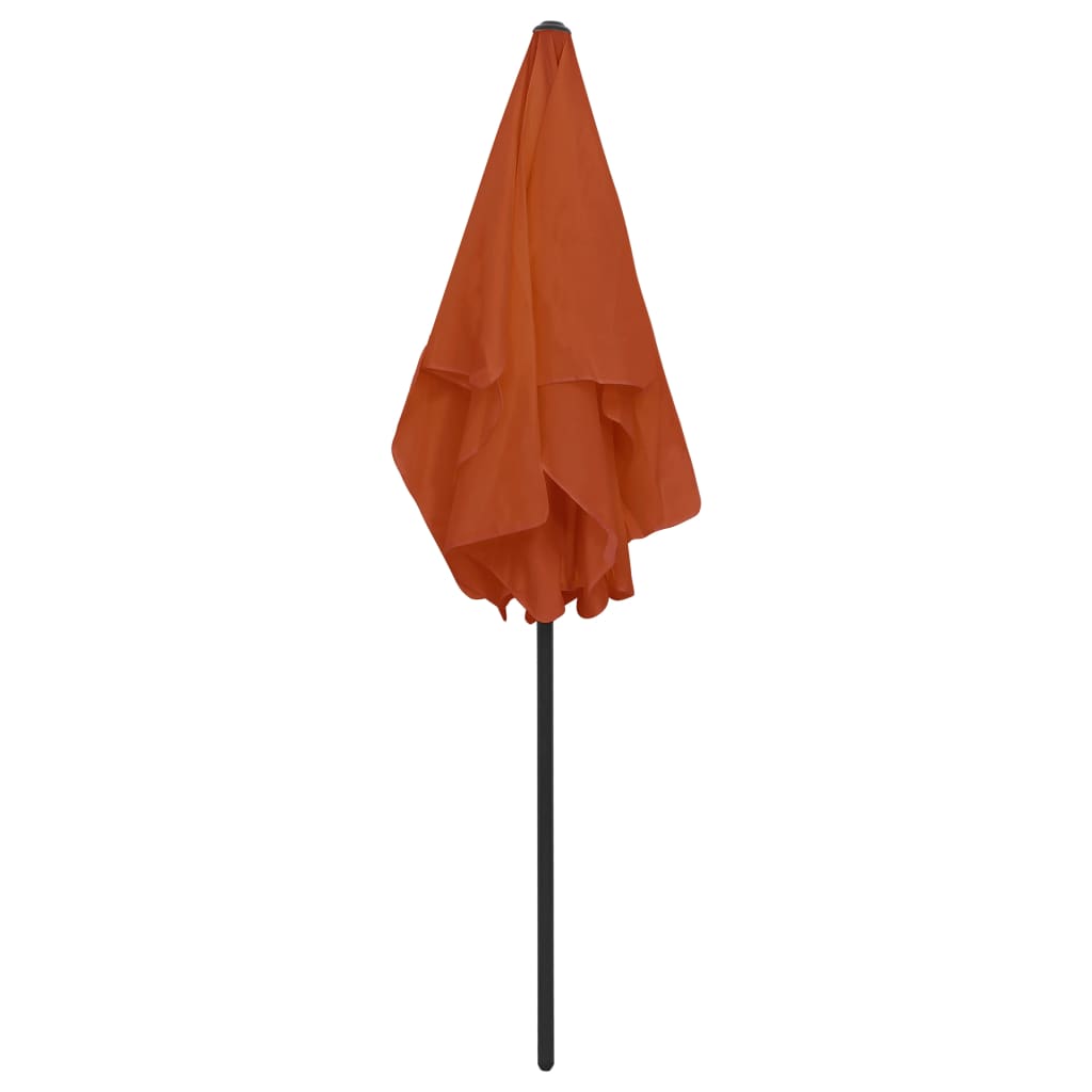 Guarda-sol de praia 180x120 cm terracotta