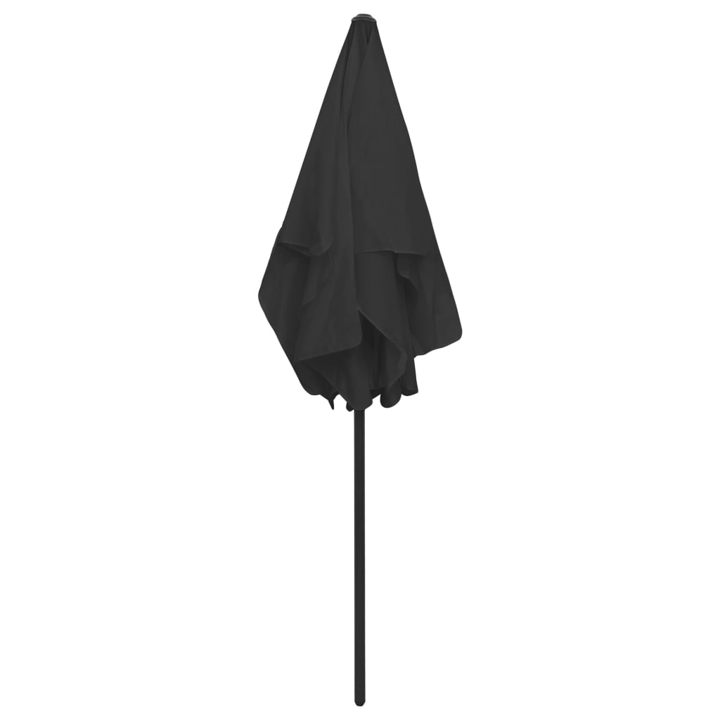 Guarda-sol de praia 180x120 cm preto