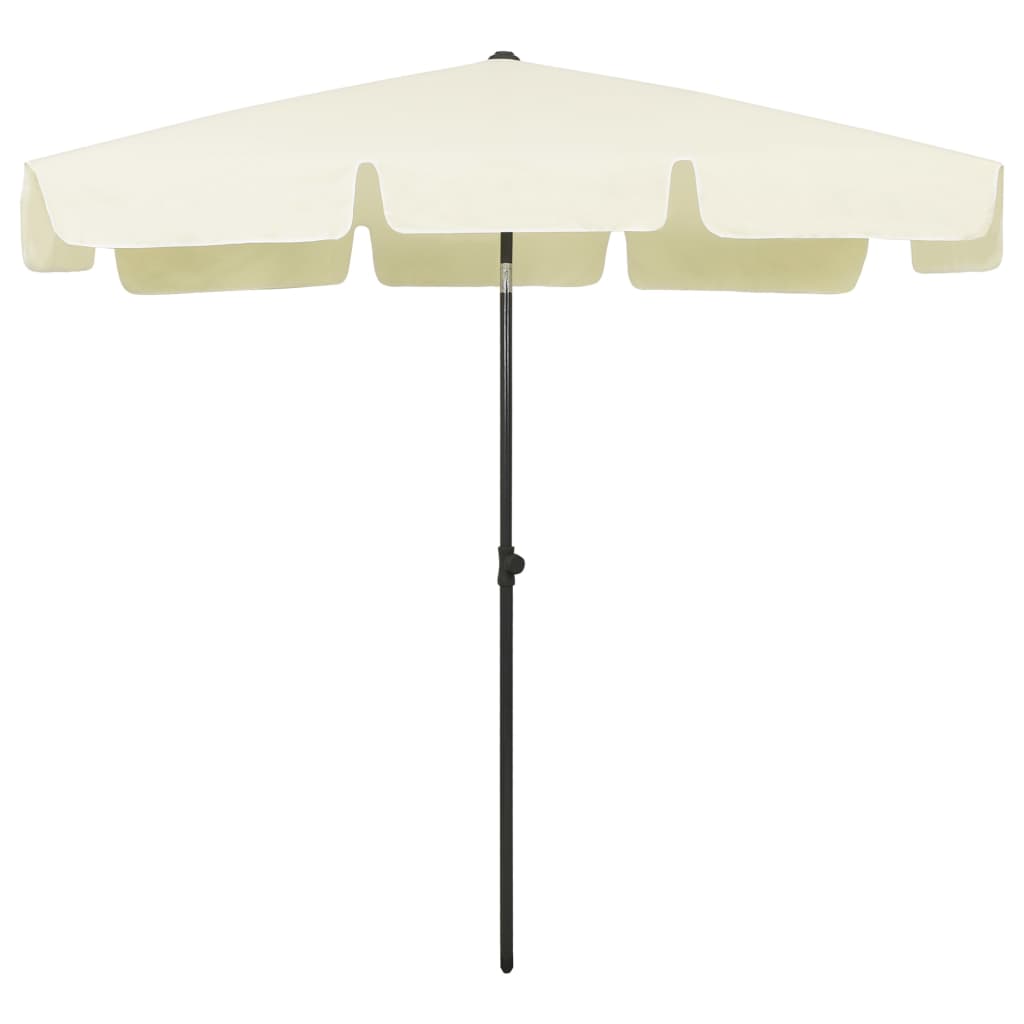 Guarda-sol de praia 200x125 cm amarelo areia