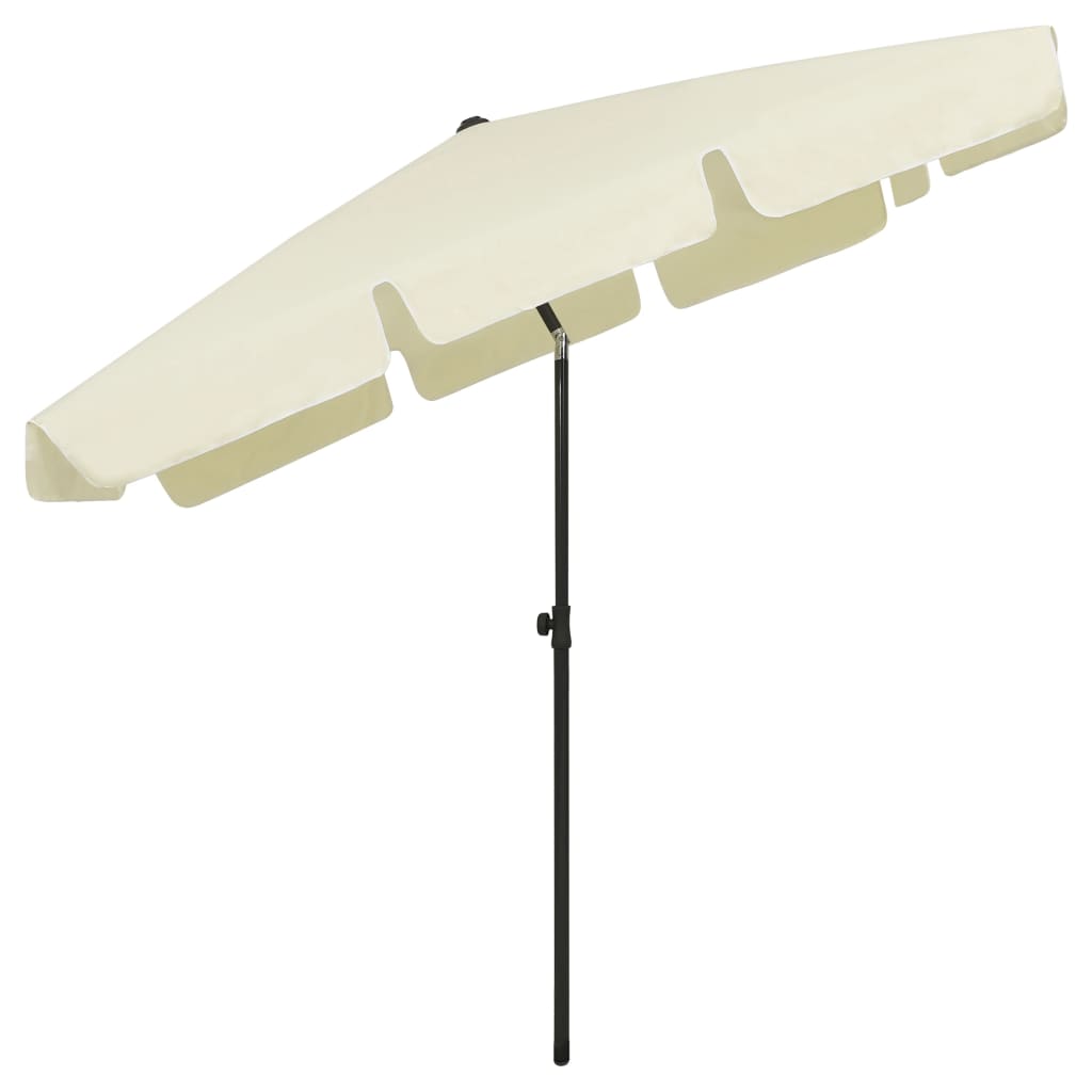 Guarda-sol de praia 200x125 cm amarelo areia