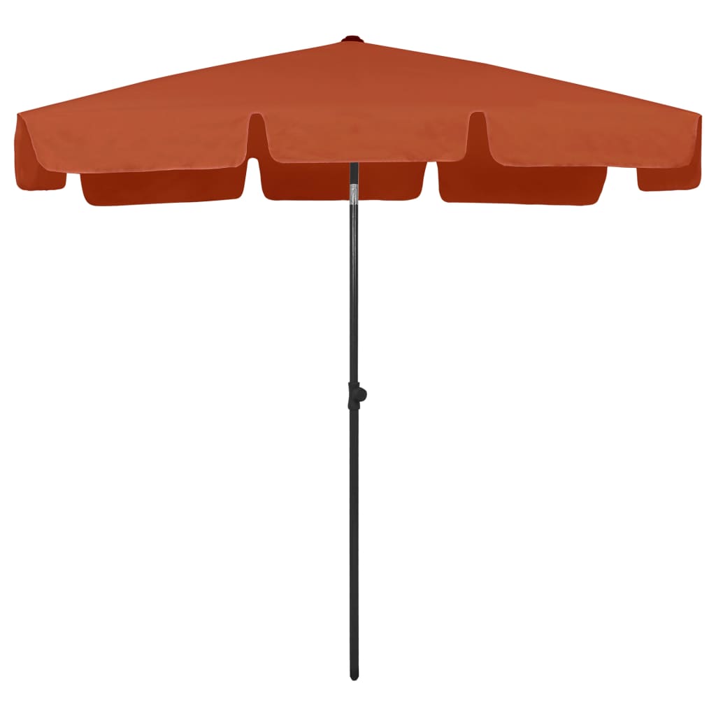 Guarda-sol de praia 200x125 cm terracotta