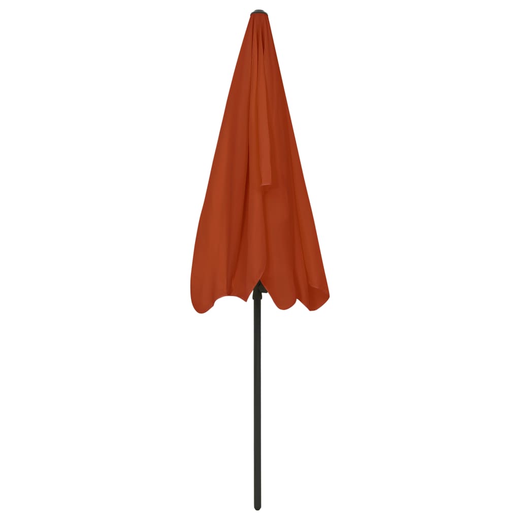 Guarda-sol de praia 200x125 cm terracotta