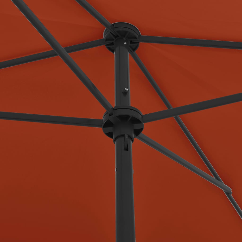 Guarda-sol de praia 200x125 cm terracotta