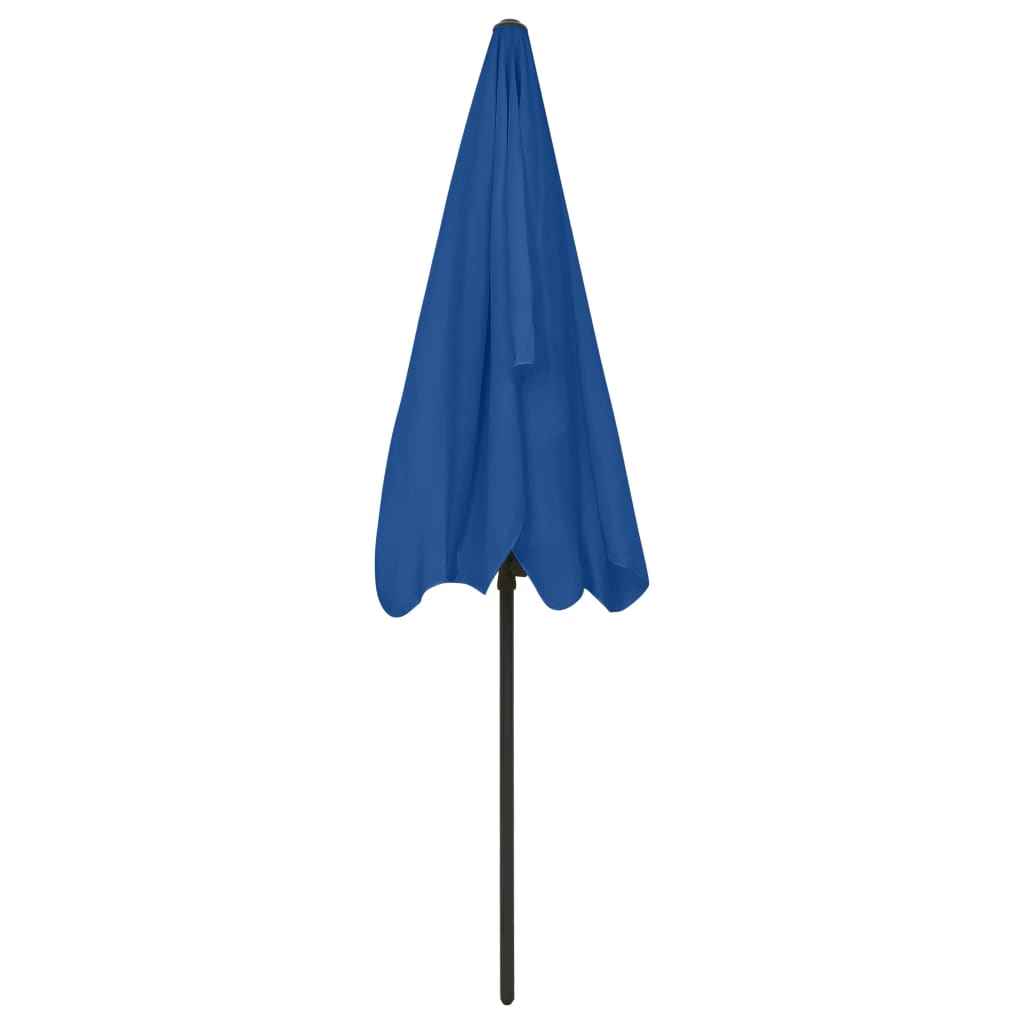 Guarda-sol de praia 200x125 cm azul-ciano