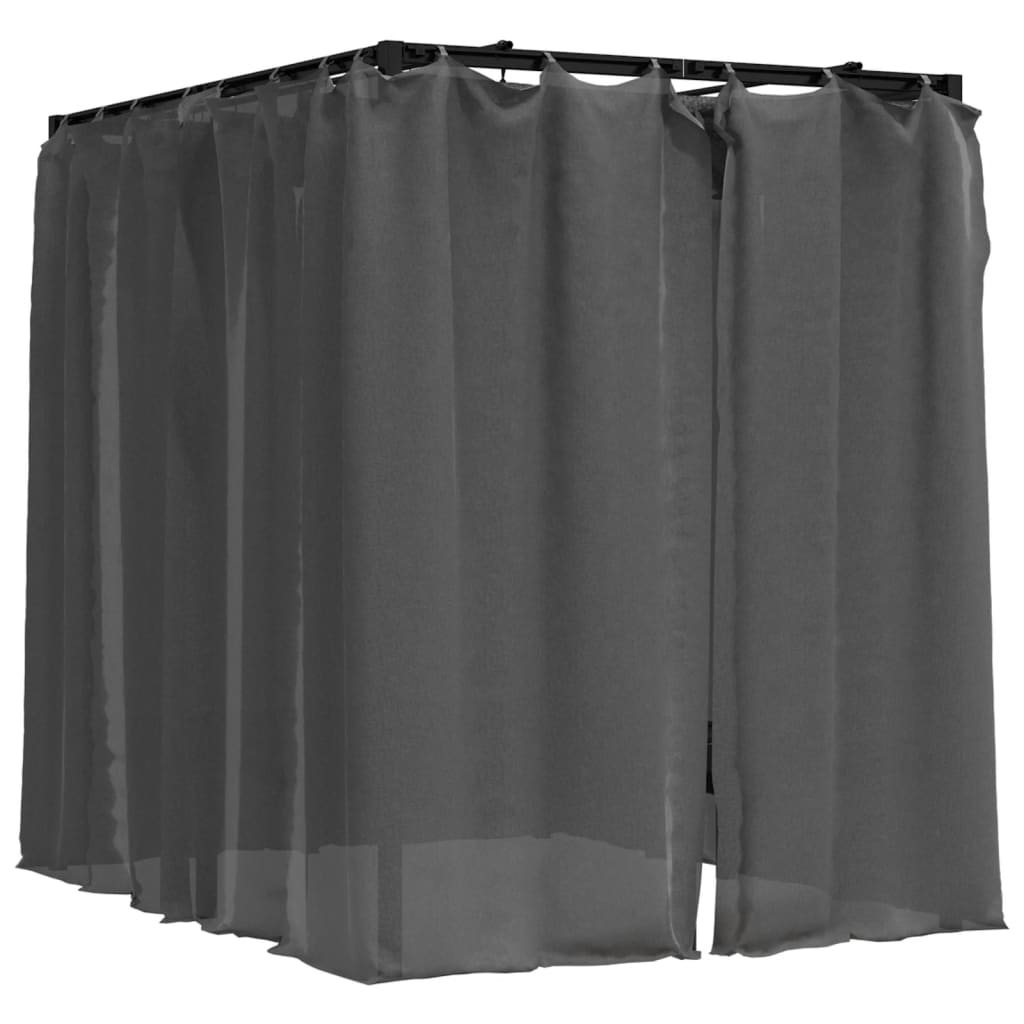Espreguiçadeira dupla com cortinas laterais e no topo antracite