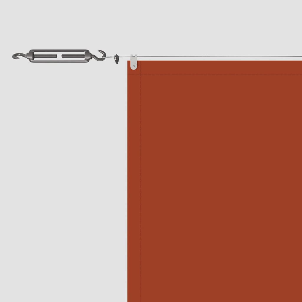 Toldo vertical 60x1200 cm tecido oxford cor terracota