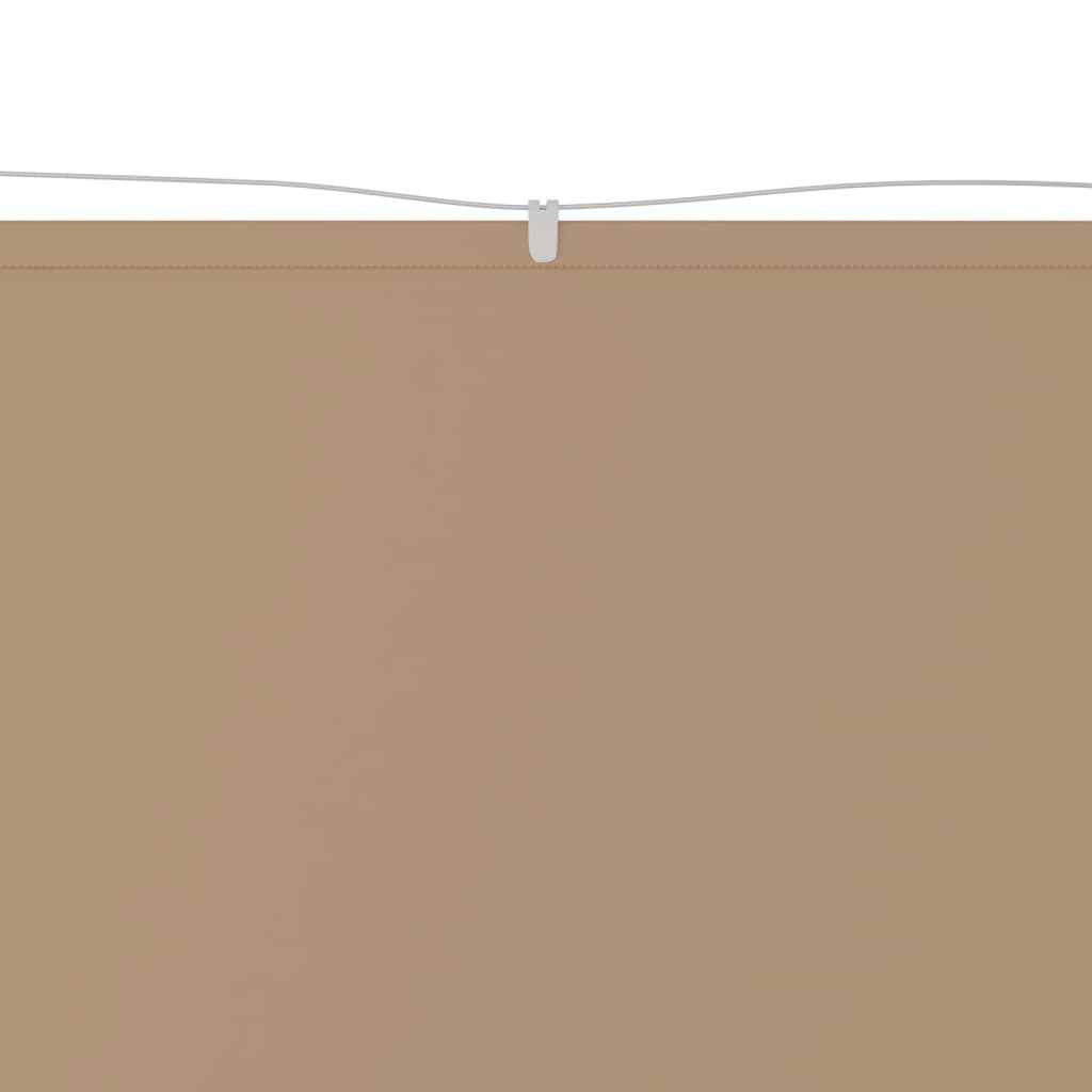 Toldo vertical 100x1200 cm tecido oxford cinza-acastanhado