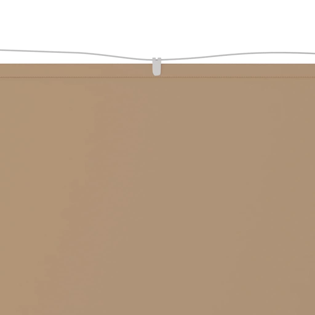 Toldo vertical 140x420 cm tecido oxford cinza-acastanhado