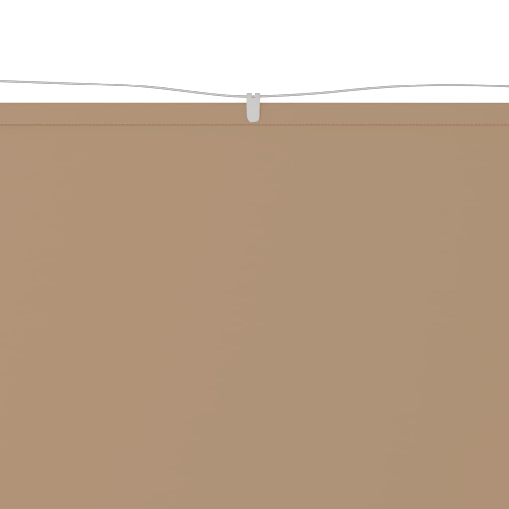 Toldo vertical 140x800 cm tecido oxford cinza-acastanhado