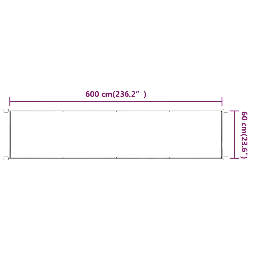 Toldo vertical 60x600 cm tecido oxford azul