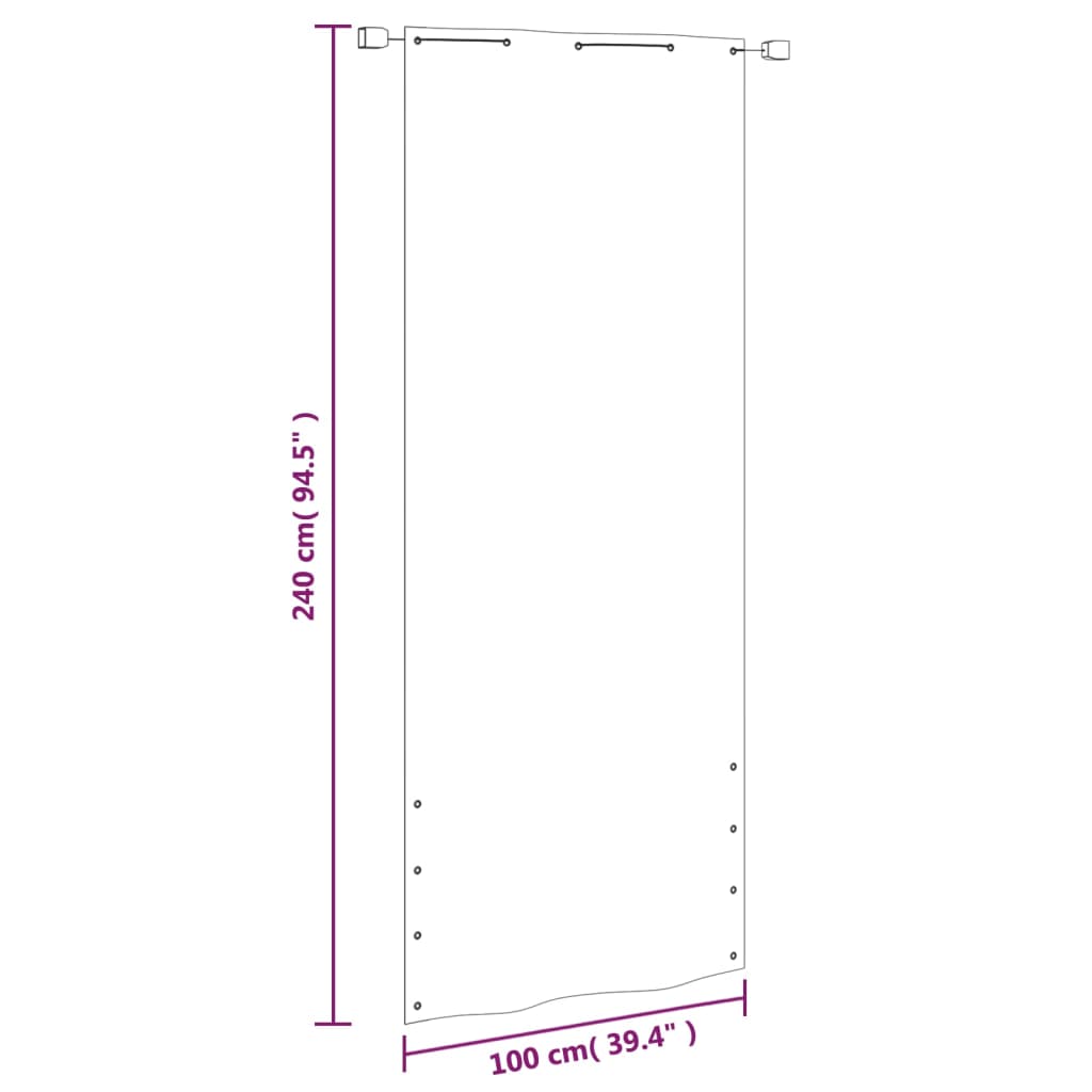 Tela de varanda 100x240 cm tecido oxford verde-claro