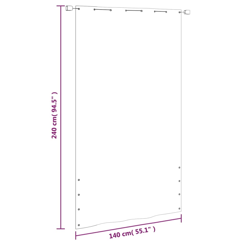 Tela de varanda 140x240 cm tecido oxford verde-claro