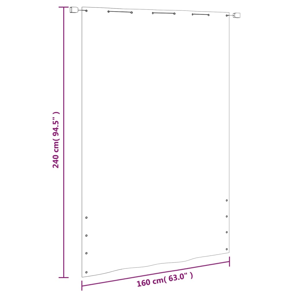 Tela de varanda 160x240 cm tecido oxford verde-claro