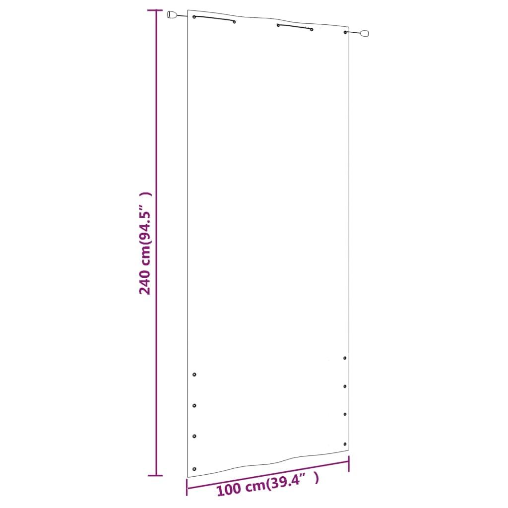 Tela de varanda 100x240 cm tecido oxford azul