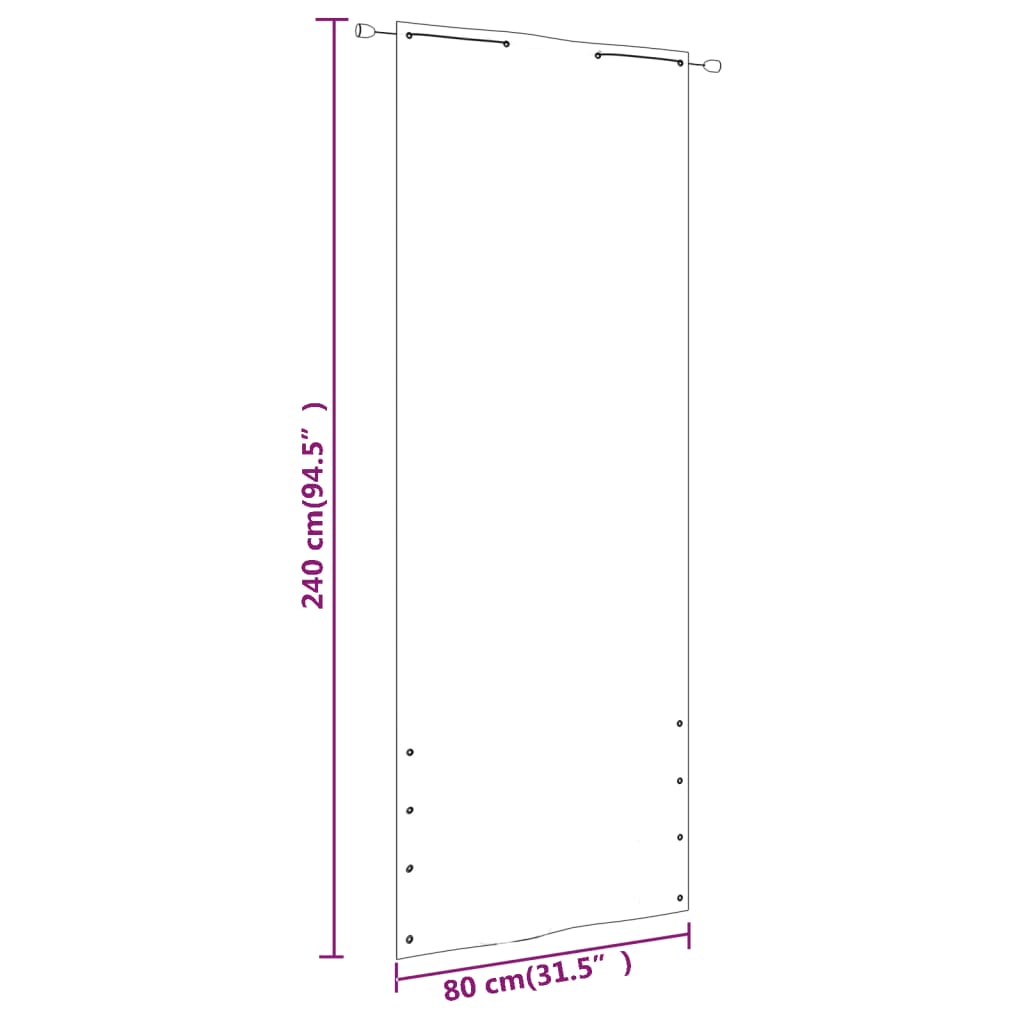 Tela de varanda 80x240 cm tecido oxford castanho