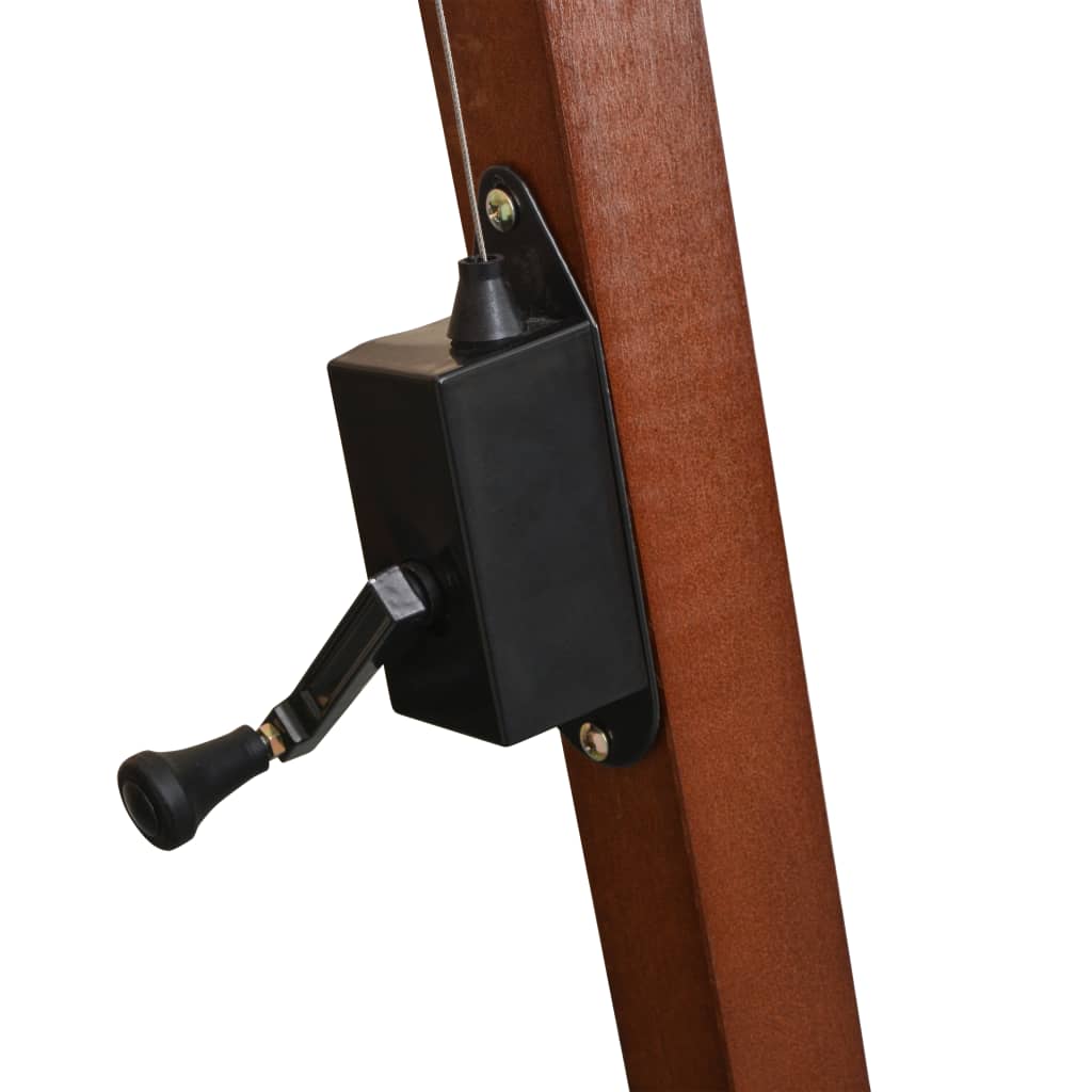 Guarda-sol de jardim suspenso com poste abeto maciço terracotta