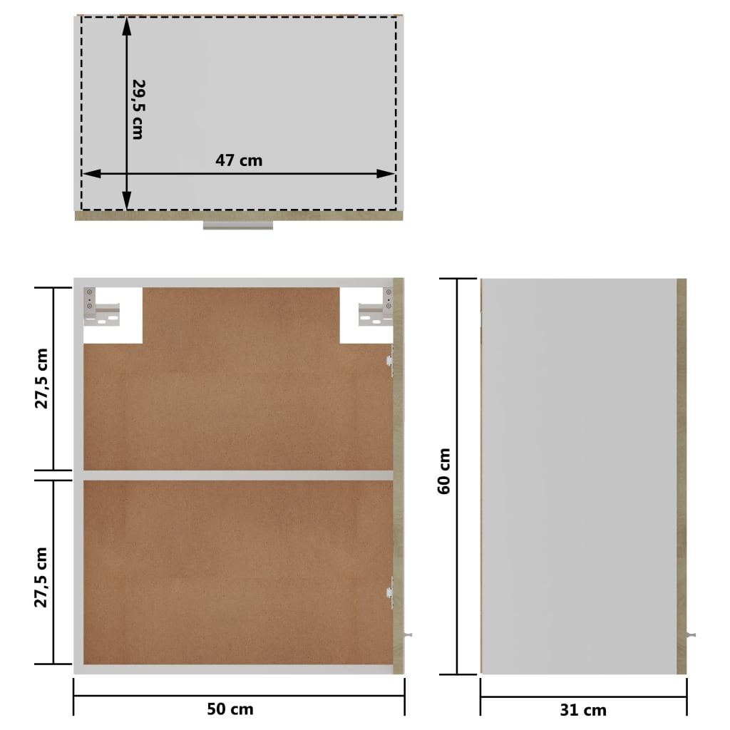 Armários de parede “Lyon” 2 pcs carvalho sonoma
